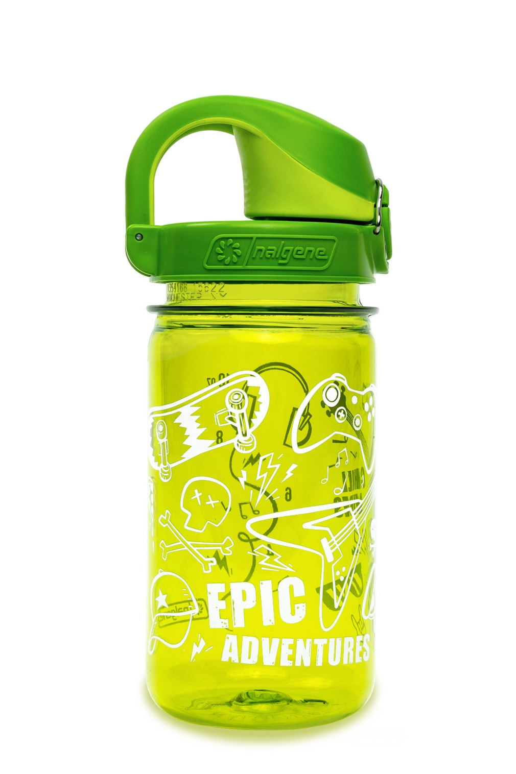Nalgene product detail: 12oz On-The-Fly Kids Lock-Top Bottle with Graphics P6 — 12oz On-The-Fly Kids Lock-Top Bottle with Graphics