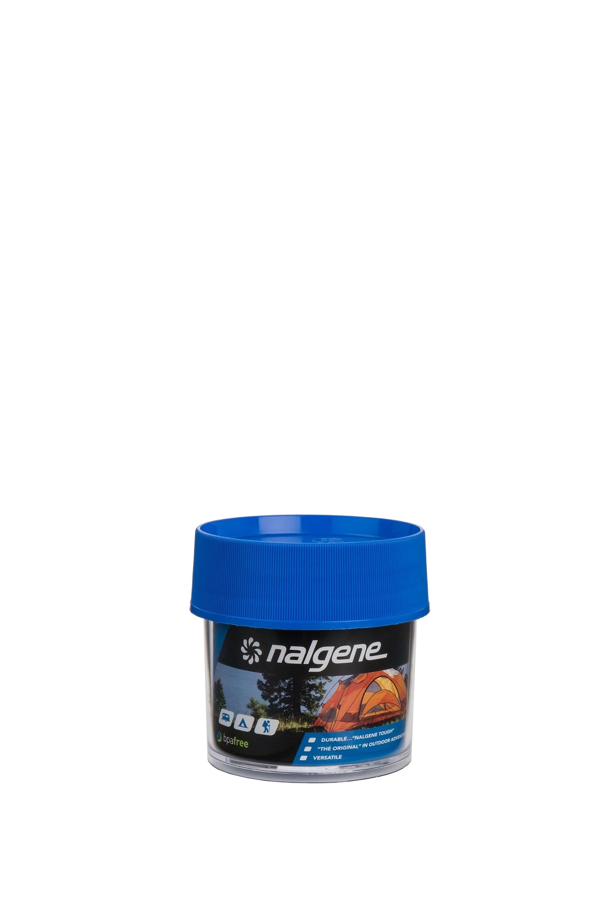Nalgene product view: 4oz Storage Jar – Blue Lid M7 — 4oz Storage Jar – Blue Lid