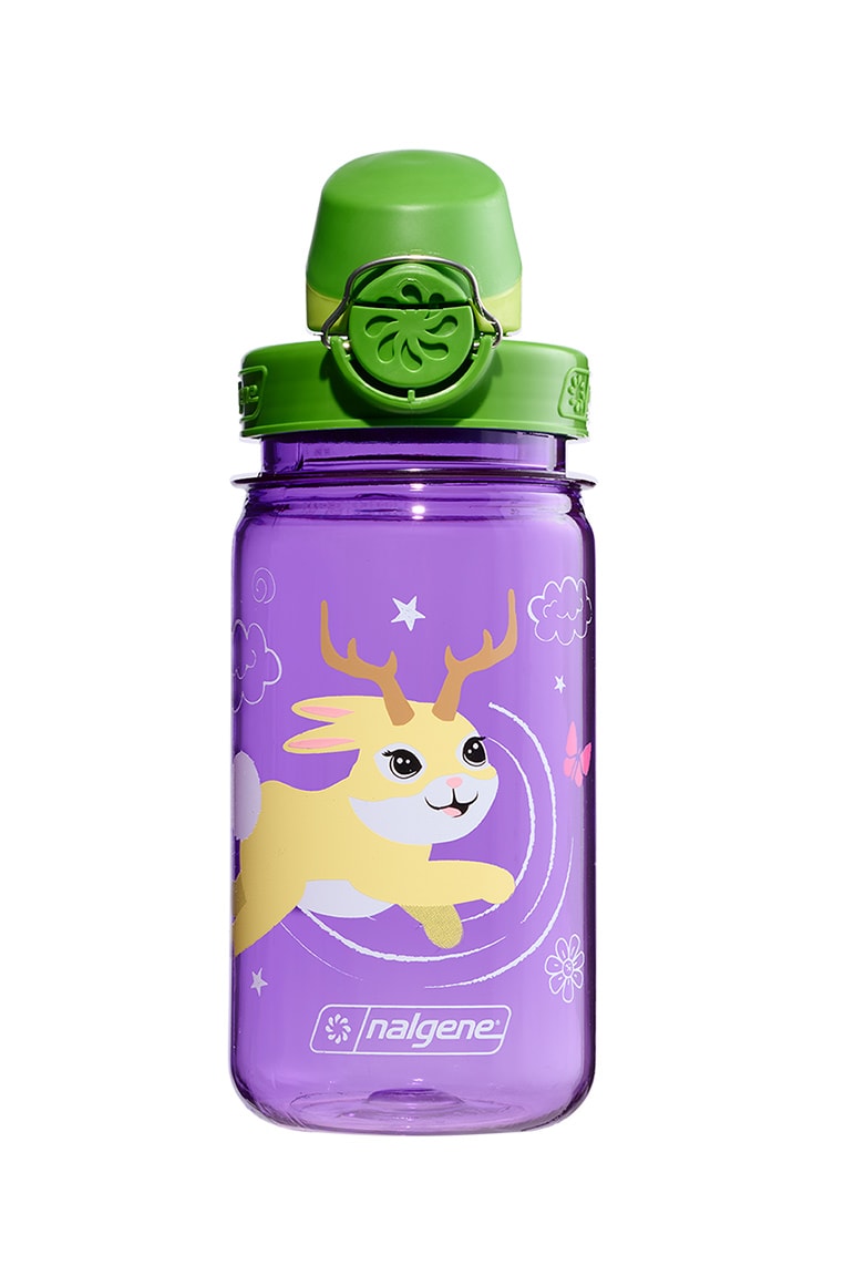 Nalgene product view: 12oz On-The-Fly Kids Lock-Top Bottle with Graphics A1 — 12oz On-The-Fly Kids Lock-Top Bottle with Graphics
