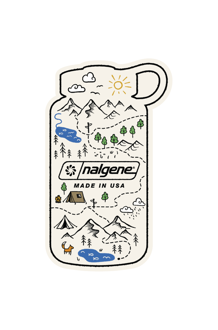 Nalgene Bottle Map Sticker — Nalgene Bottle Map Sticker K5