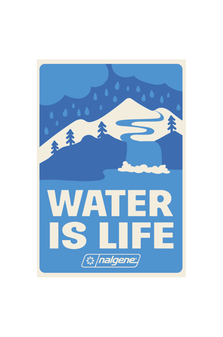 Nalgene product image: Water Is Life Sticker E5 — Water Is Life Sticker